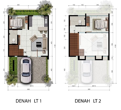 Tipe 6 x 11 Spesifikasi 2 Bedroom